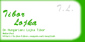 tibor lojka business card
